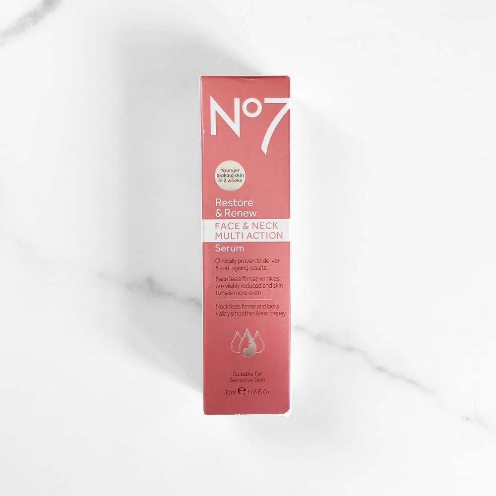 SOLD - No7 Restore & Renew Face & Neck Serum